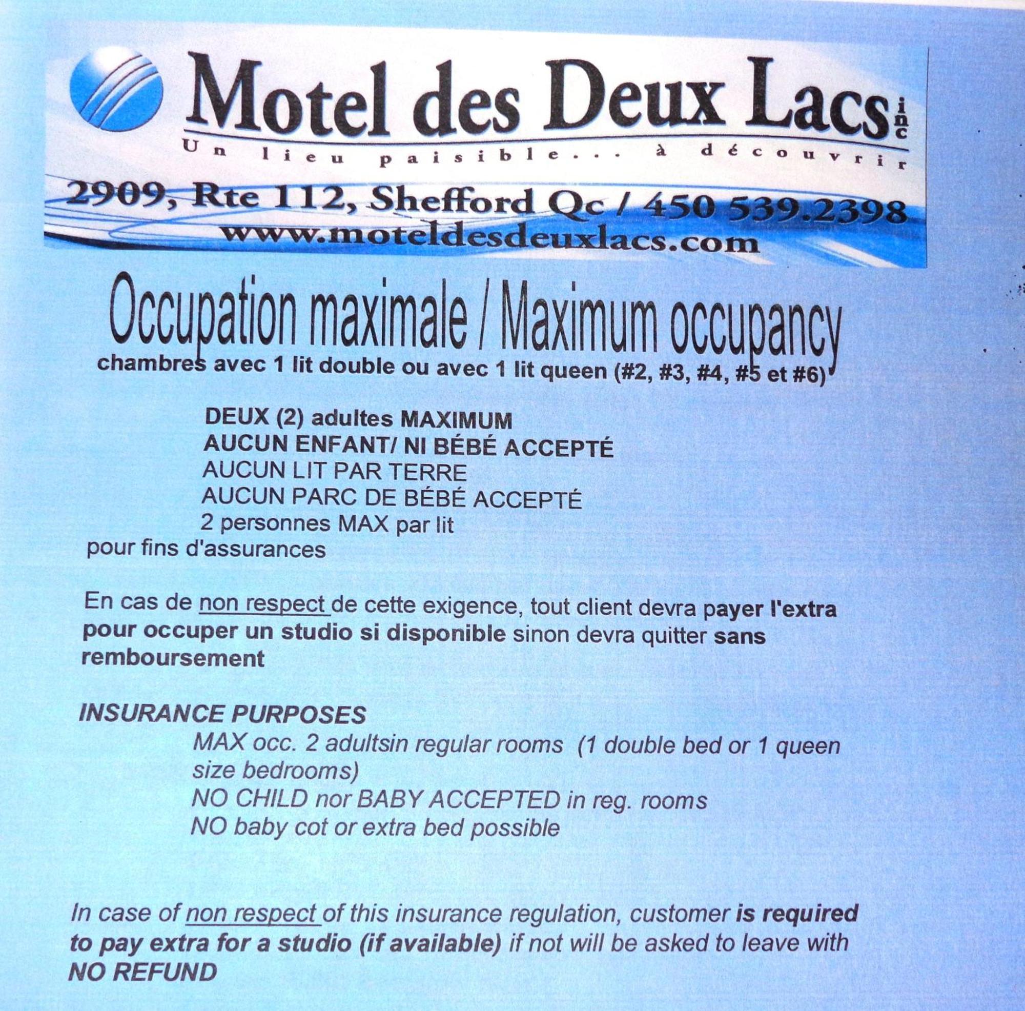 Motel Des Deux Lacs Waterloo Habitación foto